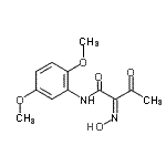 CAS 登录号：85968-62-3， (2Z)-N-(2,5-二甲氧基苯基)-2-(羟基亚胺)-3-氧代丁酰胺