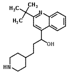 CAS#: 86073-85-0, 1-[2-(2-Methyl-2-propanyl)-4-quinolinyl]-3-(4-piperidinyl)-1-propanol