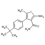 CAS#: 861451-49-2, 2-Amino-5-methyl-4-[4-(2-methyl-2-propanyl)phenyl]-3-thiophenecarboxamide