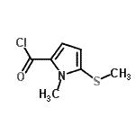 CAS 登录号：86187-04-4， 1-甲基-5-(甲硫基)-1H-吡咯-2-甲酰氯
