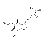 CAS#: 86257-37-6, 7-(4,5-Dihydroxyhexyl)-3-ethyl-1-propyl-3,7-dihydro-1H-purine-2,6-dione