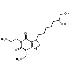 CAS#: 86257-54-7, 7-(6,7-Dihydroxyheptyl)-3-ethyl-1-propyl-3,7-dihydro-1H-purine-2,6-dione