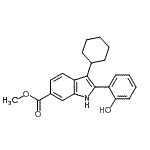 CAS#: 863578-50-1, Methyl 3-cyclohexyl-2-(2-hydroxyphenyl)-1H-indole-6-carboxylate