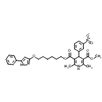 CAS#: 86384-98-7, Methyl 6-[(5-phenyl-1H-pyrazol-3-yl)oxy]hexyl 2,6-dimethyl-4-(3-nitrophenyl)-1,4-dihydro-3,5-pyridinedicarboxylate