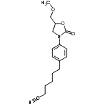 CAS 登录号：86405-72-3， 6-{4-[5-(甲氧基甲基)-2-氧代-1,3-恶唑烷-3-基]苯基}己腈