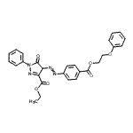 CAS 登录号：86422-58-4， 乙基5-氧代-4-({4-[(2-苯氧基乙氧基)羰基]苯基}偶氮)-1-苯基-4,5-二氢-1H-吡唑-3-羧酸酯