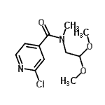 CAS 登录号：864685-16-5， 2-氯-N-(2,2-二甲氧基乙基)-N-甲基异烟酰胺