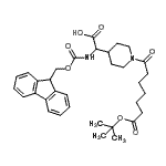CAS#: 864685-37-0, {[(9H-Fluoren-9-ylmethoxy)carbonyl]amino}(1-{7-[(2-methyl-2-propanyl)oxy]-7-oxoheptanoyl}-4-piperidinyl)acetic acid