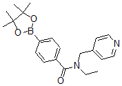 CAS 登录号：864759-43-3， 4-(N-乙基-N-(4-吡啶基甲基)-氨基甲酰)苯硼酸频哪醇酯