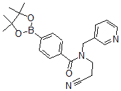 CAS 登录号：864759-44-4， 4-(N-(2-氰基乙基)-N-(3-吡啶基甲基)-氨基甲酰)苯硼酸频哪醇酯