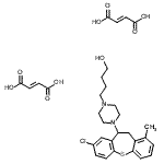 CAS 登录号：86499-16-3， 4-[4-(8-氯-1-甲基-10,11-二氢二苯并[b,f]硫杂卓-10-基)-1-哌嗪基]-1-丁醇(2E)-2-丁烯二酸酯(1:2)
