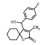 CAS#: 86560-16-9, 4-[(4-Fluorophenyl)(hydroxy)methyl]-3-methyl-1-oxaspiro[4.5]dec-3-en-2-one