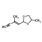 CAS#: 86574-05-2, 4-Methyl-2-[(1E)-2-methyl-1-buten-3-yn-1-yl]-1,3-dioxolane