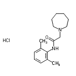 CAS#: 86574-32-5, 2-(1-Azepanyl)-N-(2,6-dimethylphenyl)acetamide hydrochloride (1:1)