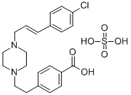 CAS#: 86621-94-5, 4-[2-[4-[3-(4-Chlorophenyl)-2-propenyl]-1-piperazinyl]ethyl]benzoic acid sulfate