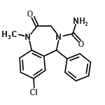 CAS#: 86636-97-7, 7-Chloro-1-methyl-2-oxo-5-phenyl-1,2,3,5-tetrahydro-4H-1,4-benzodiazepine-4-carboxamide