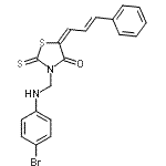 CAS#: 86650-13-7, (5E)-3-{[(4-Bromophenyl)amino]methyl}-5-[(2E)-3-phenyl-2-propen-1-ylidene]-2-thioxo-1,3-thiazolidin-4-one