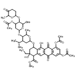 CAS#: 86651-71-0, Methyl 7,9-diacetoxy-4-({4-O-[3-O-acetyl-2,6-dideoxy-4-O-(6-methyl-5-oxotetrahydro-2H-pyran-2-yl)hexopyranosyl]-2,3,6-trideoxy-3-(dimethylamino)hexopyranosyl}oxy)-2-ethyl-2,5-dihydroxy-6,11-dioxo-1,2, 3,4,6,11-hexahydro-1-tetracenecarboxylate