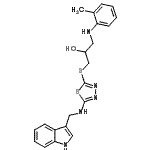 CAS#: 86717-07-9, 1-({5-[(1H-Indol-3-ylmethyl)amino]-1,3,4-thiadiazol-2-yl}sulfanyl)-3-[(2-methylphenyl)amino]-2-propanol