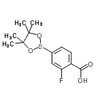 CAS#: 867256-77-7, 2-Fluoro-4-(4,4,5,5-tetramethyl-1,3,2-dioxaborolan-2-yl)benzoic acid