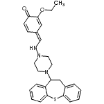 CAS 登录号：86759-00-4， (4E)-4-({[4-(10,11-二氢二苯并[b,f]硫杂卓-10-基)-1-哌嗪基]氨基}亚甲基)-2-乙氧基-2,5-环己二烯-1-酮