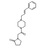CAS#: 86780-43-0, 1-(2-Oxo-2-{4-[(2E)-3-phenyl-2-propen-1-yl]-1-piperazinyl}ethyl)-2-pyrrolidinone