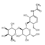 CAS#: 868264-22-6, 6-Deoxy-alpha-L-galactopyranosyl-(1->2)-beta-D-galactopyranosyl-(1->4)-2-acetamido-1,5-anhydro-2-deoxy-D-arabino-hex-1-enitol