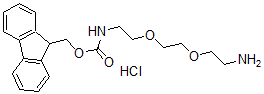 CAS 登录号：868599-73-9， [2-[2-(2-氨基乙氧基)乙氧基]乙基]-氨基甲酸 9H-芴-9-基甲基酯单盐酸盐