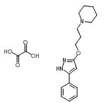 CAS#: 86871-67-2, 1-{3-[(5-Phenyl-1H-pyrazol-3-yl)oxy]propyl}piperidine ethanedioate (1:1)