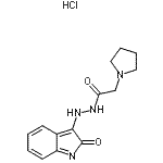 CAS 登录号：86873-13-4， N'-(2-氧代-2H-吲哚-3-基)-2-(1-吡咯烷基)乙酰肼盐酸盐(1:1)