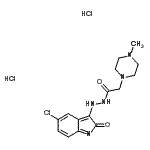 CAS#: 86873-24-7, N'-(5-Chloro-2-oxo-2H-indol-3-yl)-2-(4-methyl-1-piperazinyl)acetohydrazide dihydrochloride