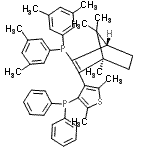 CAS 登录号：868851-48-3， (4-{(1R,4S)-3-[二(3,5-二甲基苯基)膦基]-1,7,7-三甲基双环[2.2.1]庚-2-烯-2-基}-2,5-二甲基-3-噻吩基)(二苯基)膦