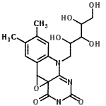 CAS#: 86889-50-1, 1-Deoxy-1-(8,9-dimethyl-2,4-dioxo-3,4-dihydro-2H-oxireno[c]pyrimido[4,5-b]quinolin-6(10bH)-yl)pentitol