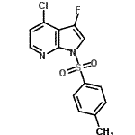 CAS 登录号：869335-69-3， 4-氯-3-氟-1-[(4-甲基苯基)磺酰基]-1H-吡咯并[2,3-b]吡啶