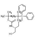 CAS#: 869569-89-1, 2-Methyl-2-propanyl [(2R)-1-hydroxy-4-{[(2-methyl-2-propanyl)(diphenyl)silyl]oxy}-2-butanyl]carbamate