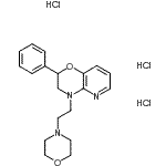 CAS 登录号：86979-94-4， 4-[2-(4-吗啉基)乙基]-2-苯基-3,4-二氢-2H-吡啶并[3,2-b][1,4]恶嗪三盐酸盐