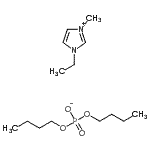 CAS 登录号：869858-84-4， 1-乙基-3-甲基-1H-咪唑-3-鎓二丁基磷酸酯