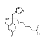 CAS#: 87049-56-7, 5-{[2-(2,4-Dichlorophenyl)-2-hydroxy-3-(1H-imidazol-1-yl)propyl]sulfanyl}pentanoic acid