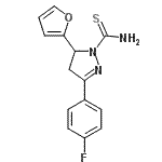 CAS#: 870680-36-7, 3-(4-Fluorophenyl)-5-(2-furyl)-4,5-dihydro-1H-pyrazole-1-carbothioamide