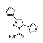 CAS#: 870680-39-0, 3,5-Di(2-thienyl)-4,5-dihydro-1H-pyrazole-1-carbothioamide