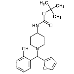 CAS#: 870703-79-0, 2-Methyl-2-propanyl {1-[2-furyl(2-hydroxyphenyl)methyl]-4-piperidinyl}carbamate