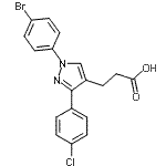 CAS 登录号：870704-03-3， 3-[1-(4-溴苯基)-3-(4-氯苯基)-1H-吡唑-4-基]丙酸