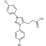 CAS 登录号：870704-04-4， 3-[3-(4-溴苯基)-1-(4-氯苯基)-1H-吡唑-4-基]丙酸
