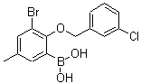 CAS 登录号：870778-83-9， {3-溴-2-[(3-氯苄基)氧基]-5-甲基苯基}硼酸