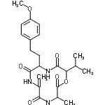 CAS#: 87105-09-7, 12-Isopropyl-9-[2-(4-methoxyphenyl)ethyl]-3-methyl-6-methylene-1-oxa-4,7,10-triazacyclododecane-2,5,8,11-tetrone