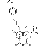 CAS#: 87105-10-0, 12-Isopropyl-9-[4-(4-methoxyphenyl)butyl]-3-methyl-6-methylene-1-oxa-4,7,10-triazacyclododecane-2,5,8,11-tetrone