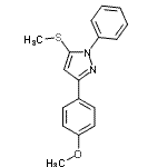 CAS 登录号：871110-00-8， 3-(4-甲氧基苯基)-5-(甲硫基)-1-苯基-1H-吡唑