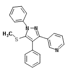 CAS#: 871110-02-0, 3-[5-(Methylsulfanyl)-1,4-diphenyl-1H-pyrazol-3-yl]pyridine