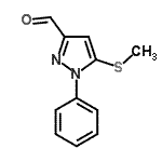 CAS#: 871110-04-2, 5-(Methylsulfanyl)-1-phenyl-1H-pyrazole-3-carbaldehyde
