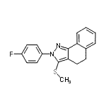 CAS#: 871110-10-0, 2-(4-Fluorophenyl)-3-(methylsulfanyl)-4,5-dihydro-2H-benzo[g]indazole